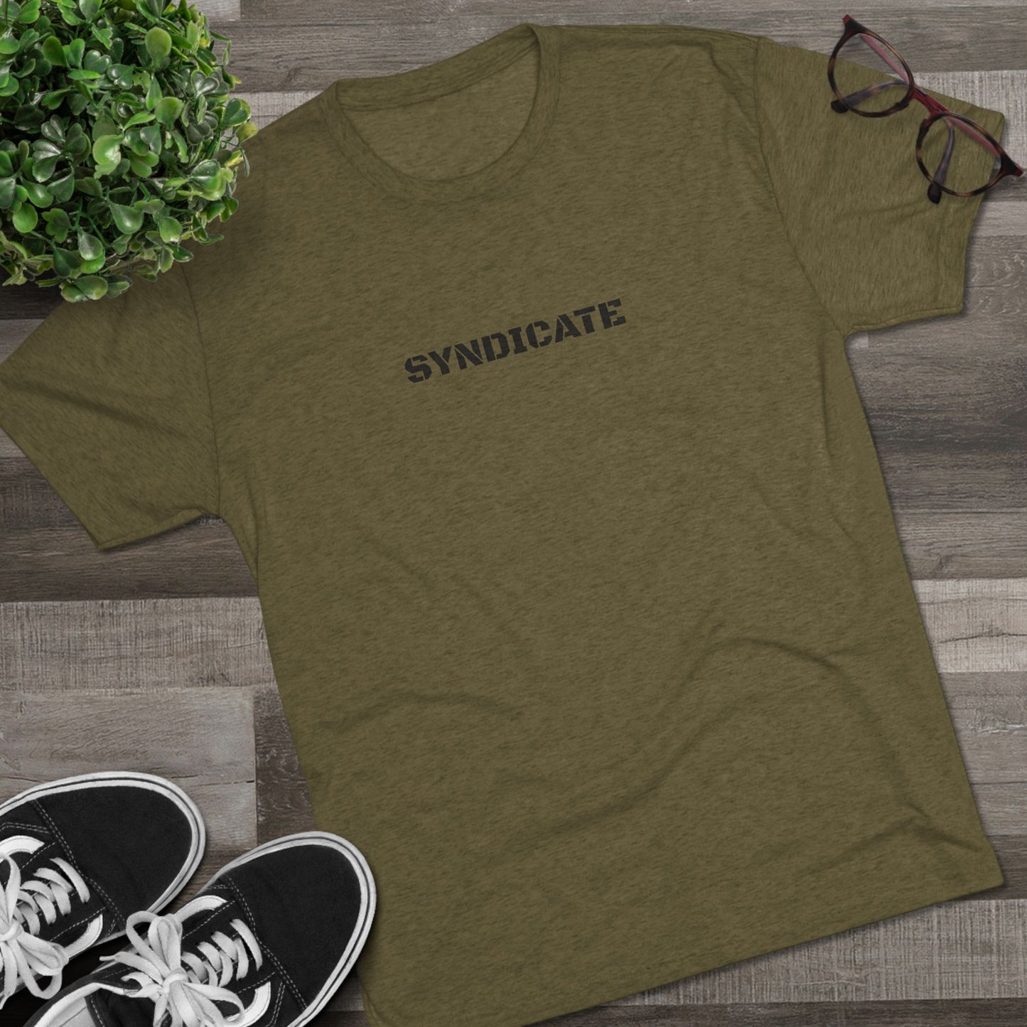 Syndicate Graphic Tee, Unisex Crew Shirt, Casual Streetwear, Edgy Fashion, Gift for Him/Her, Cool Comfortable Tee