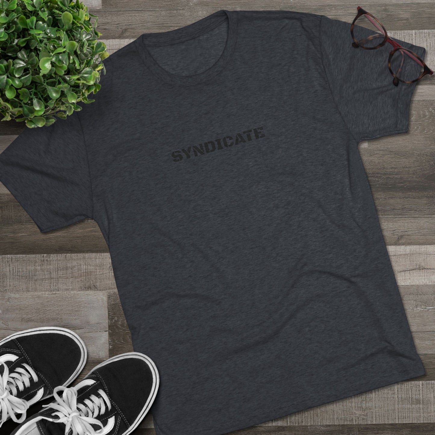 Syndicate Graphic Tee, Unisex Crew Shirt, Casual Streetwear, Edgy Fashion, Gift for Him/Her, Cool Comfortable Tee