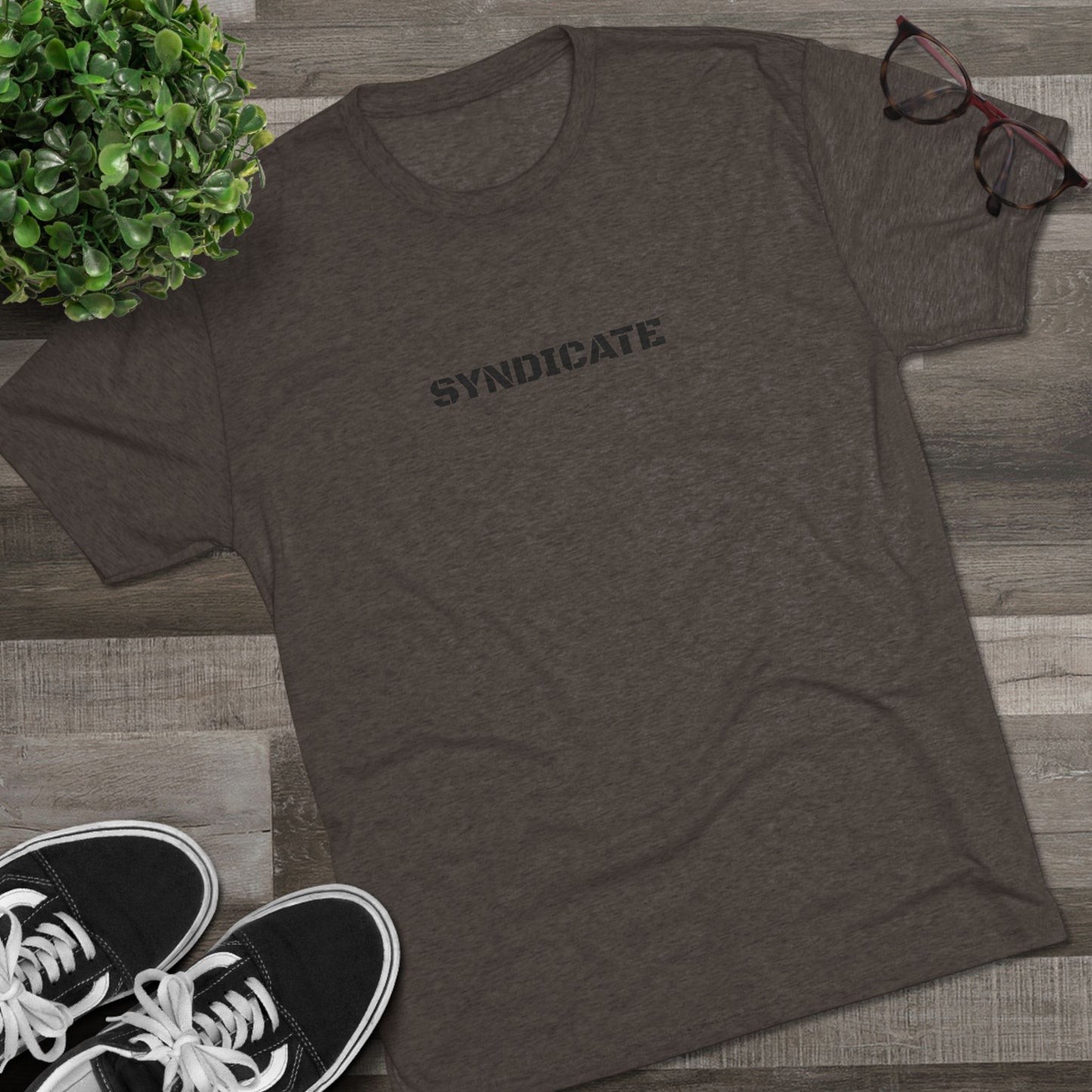 Syndicate Graphic Tee, Unisex Crew Shirt, Casual Streetwear, Edgy Fashion, Gift for Him/Her, Cool Comfortable Tee