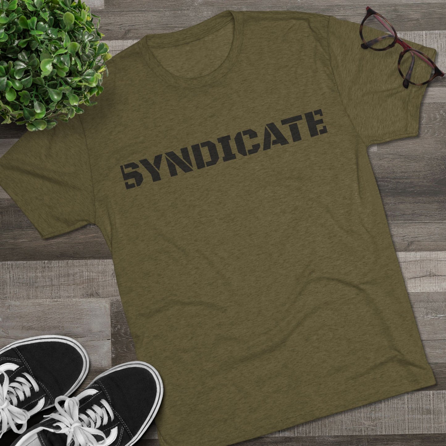 Syndicate Graphic Tee, Unisex Crew Shirt, Casual Streetwear, Edgy Fashion, Gift for Him/Her, Cool Comfortable Tee