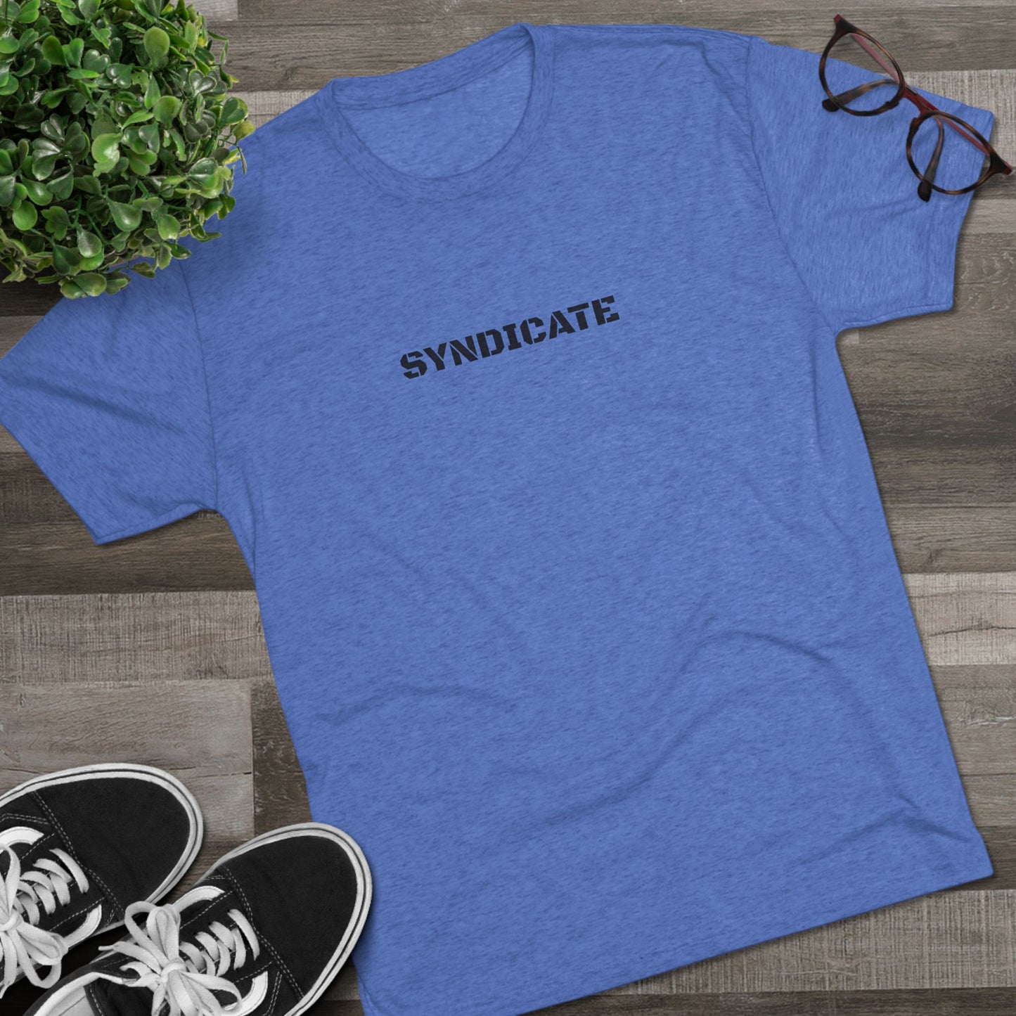 Syndicate Graphic Tee, Unisex Crew Shirt, Casual Streetwear, Edgy Fashion, Gift for Him/Her, Cool Comfortable Tee