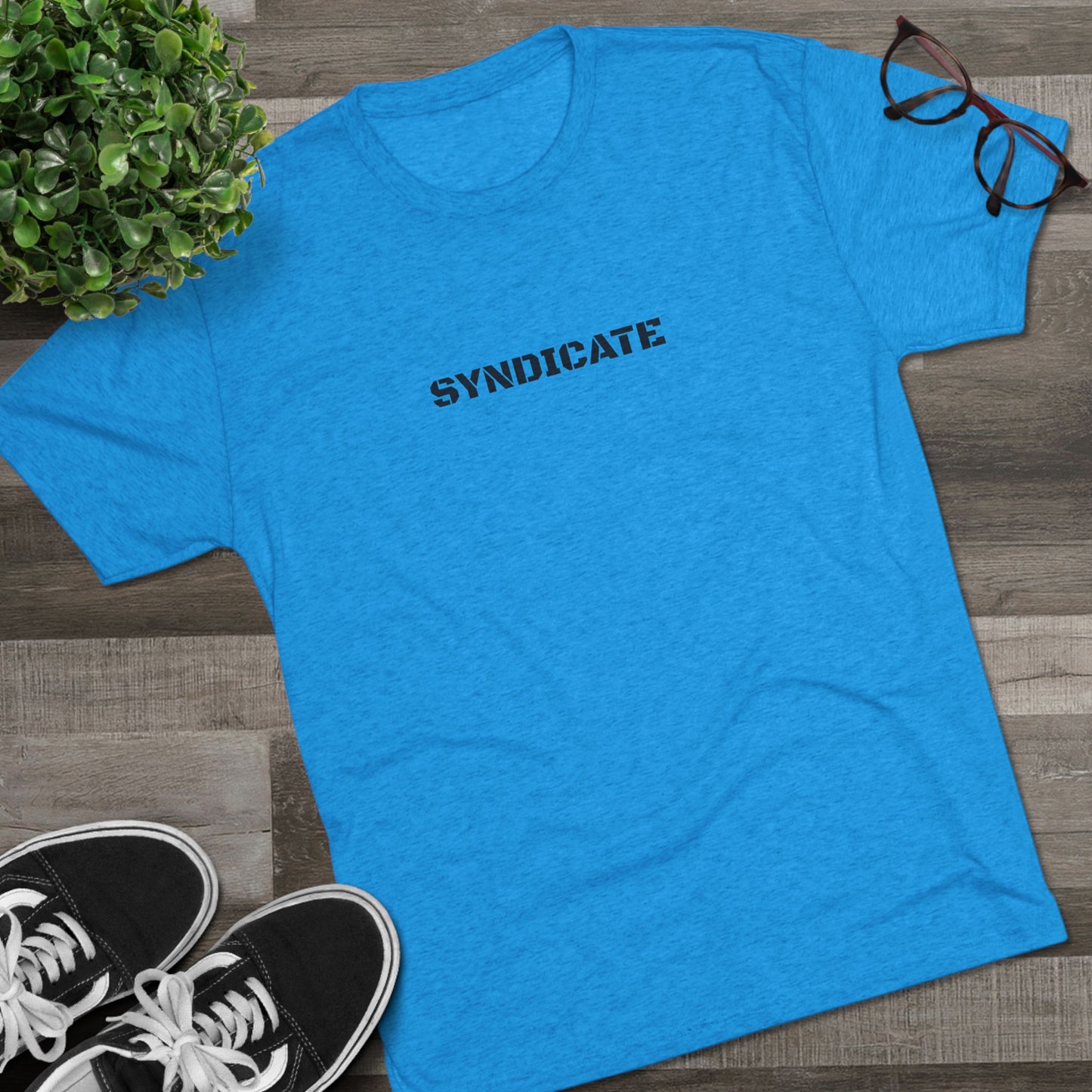 Syndicate Graphic Tee, Unisex Crew Shirt, Casual Streetwear, Edgy Fashion, Gift for Him/Her, Cool Comfortable Tee